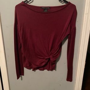 Burgundy top